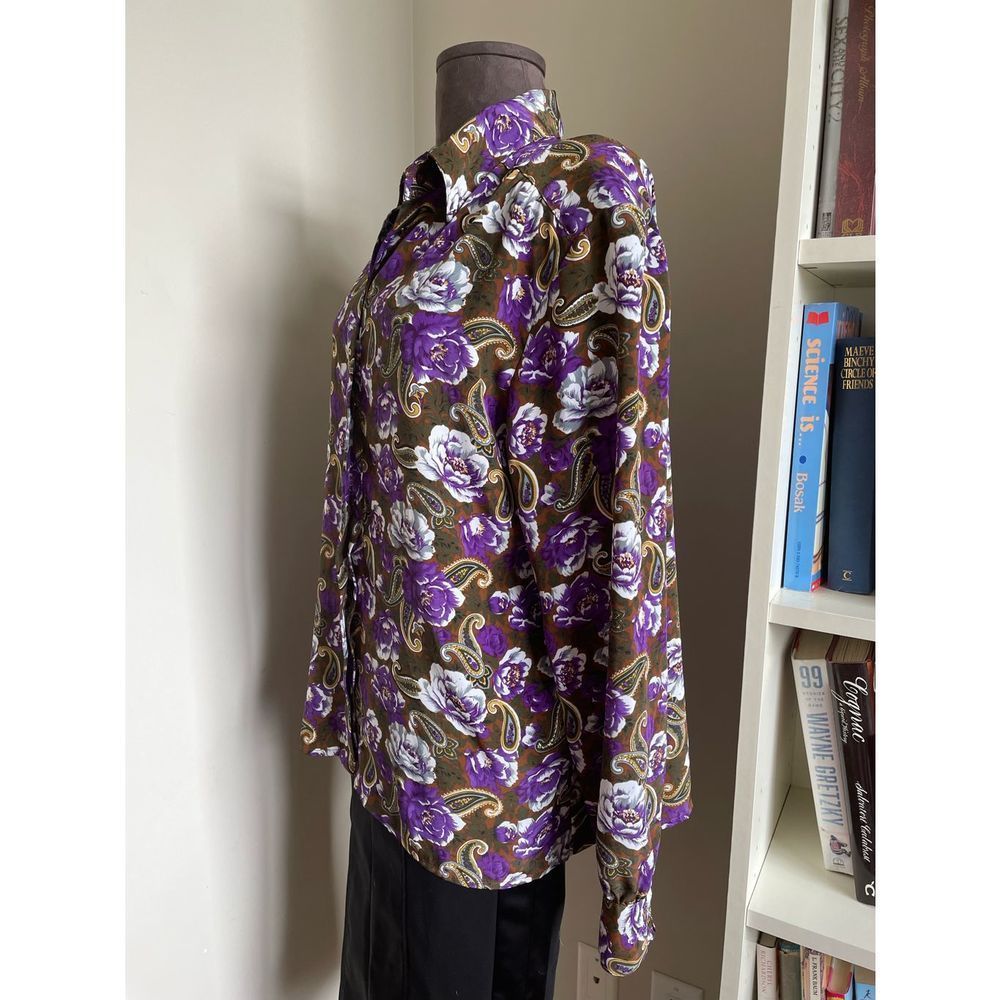 💜 Vintage Floral Paisley Blouse - Picture 8 of 10